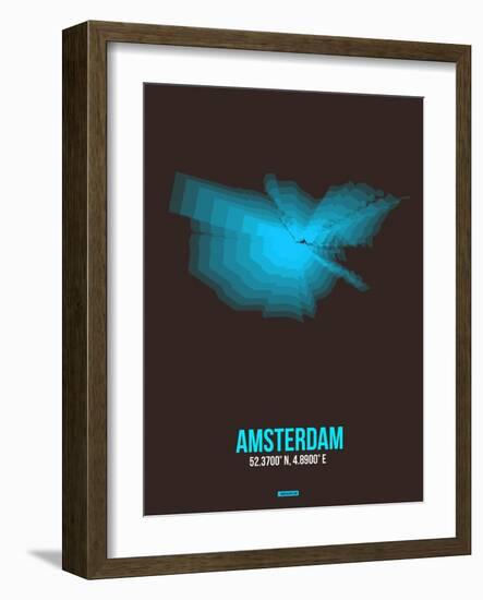 Amsterdam Radiant Map 4-NaxArt-Framed Art Print