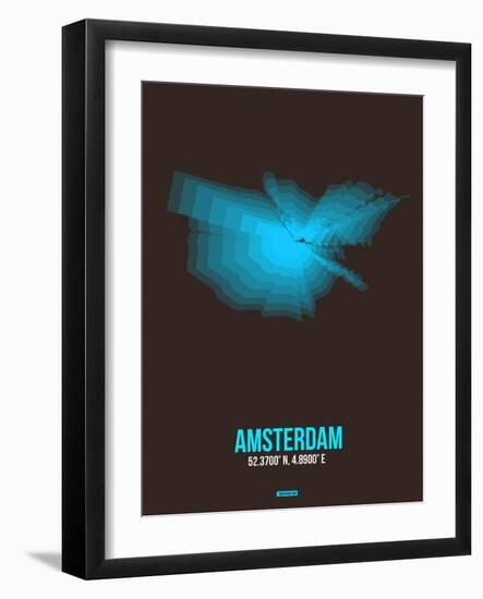 Amsterdam Radiant Map 4-NaxArt-Framed Art Print