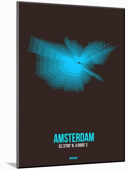 Amsterdam Radiant Map 4-NaxArt-Mounted Art Print