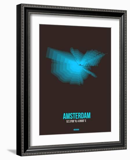 Amsterdam Radiant Map 4-NaxArt-Framed Art Print