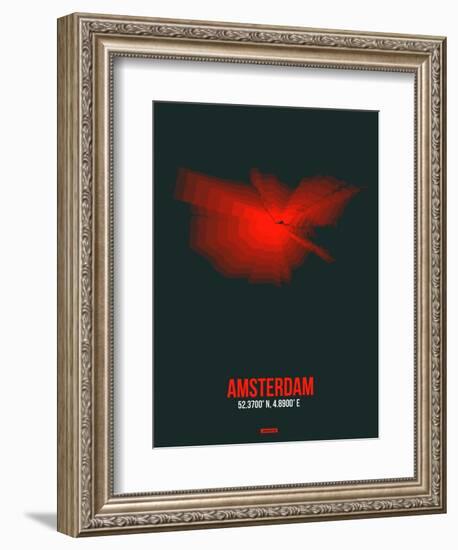 Amsterdam Radiant Map 6-NaxArt-Framed Art Print