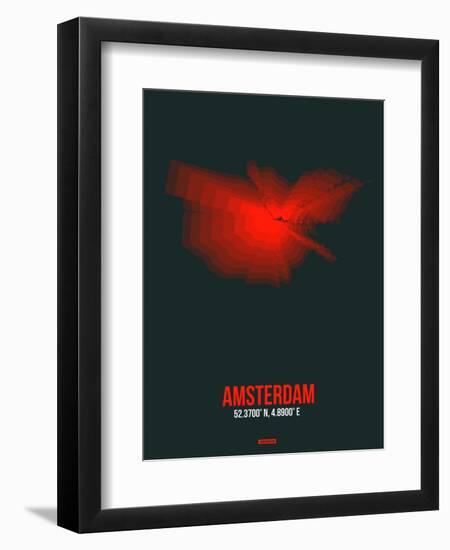 Amsterdam Radiant Map 6-NaxArt-Framed Art Print