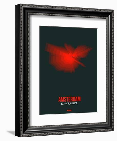 Amsterdam Radiant Map 6-NaxArt-Framed Art Print