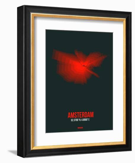 Amsterdam Radiant Map 6-NaxArt-Framed Art Print