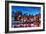 Amsterdam Skyline with Canal at Night-Martina Bleichner-Framed Premium Giclee Print