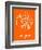 Amsterdam Street Map Orange-NaxArt-Framed Art Print