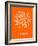 Amsterdam Street Map Orange-NaxArt-Framed Art Print