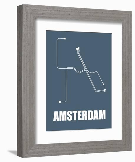 Amsterdam Subway Map I-null-Framed Premium Giclee Print