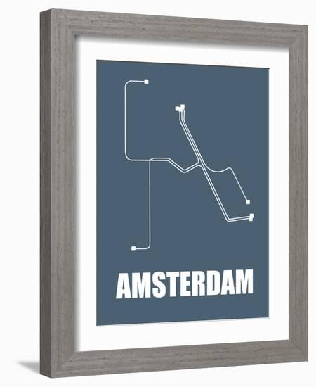 Amsterdam Subway Map I-null-Framed Art Print