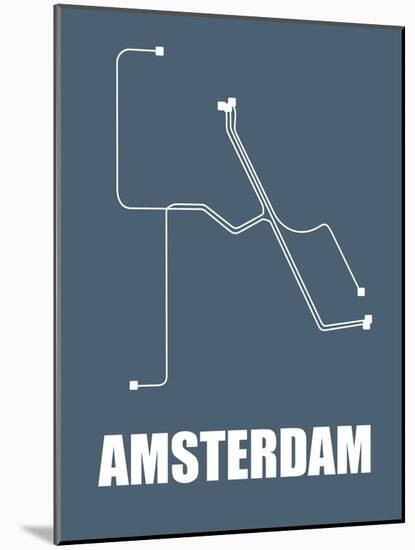 Amsterdam Subway Map I-null-Mounted Art Print