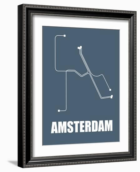 Amsterdam Subway Map I-null-Framed Art Print