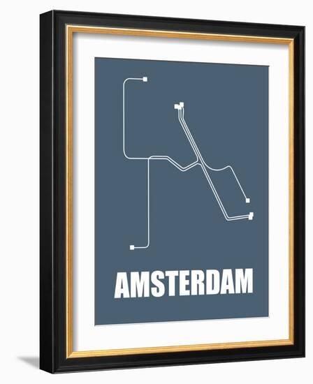 Amsterdam Subway Map I-null-Framed Art Print