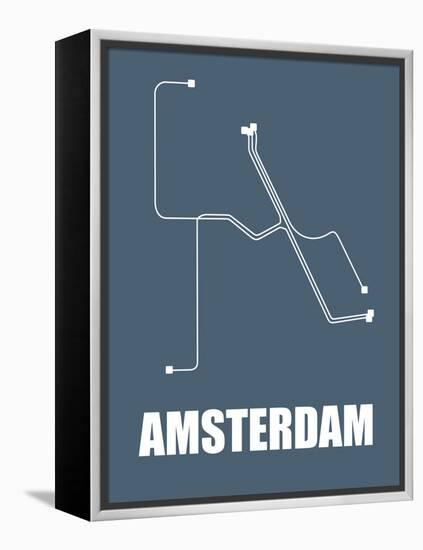 Amsterdam Subway Map I-null-Framed Stretched Canvas