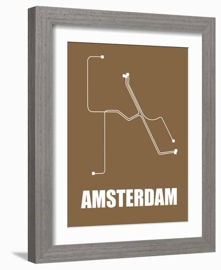 Amsterdam Subway Map II-null-Framed Art Print