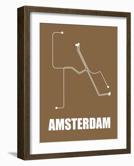 Amsterdam Subway Map II-null-Framed Art Print