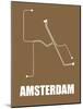 Amsterdam Subway Map II-null-Mounted Art Print