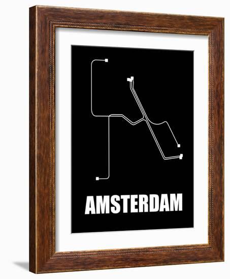 Amsterdam Subway Map III-null-Framed Art Print
