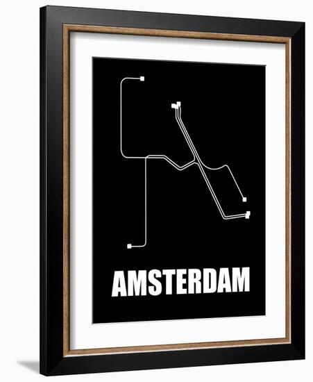 Amsterdam Subway Map III-null-Framed Art Print