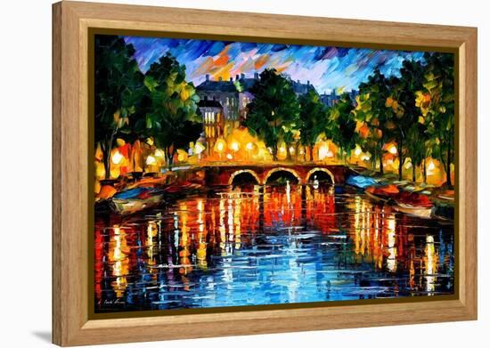 Amsterdam The Release Of Happines-Leonid Afremov-Framed Stretched Canvas