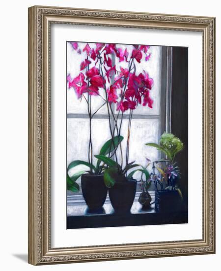 Amsterdam Window, 2021, (acrylic on board)-Helen White-Framed Giclee Print