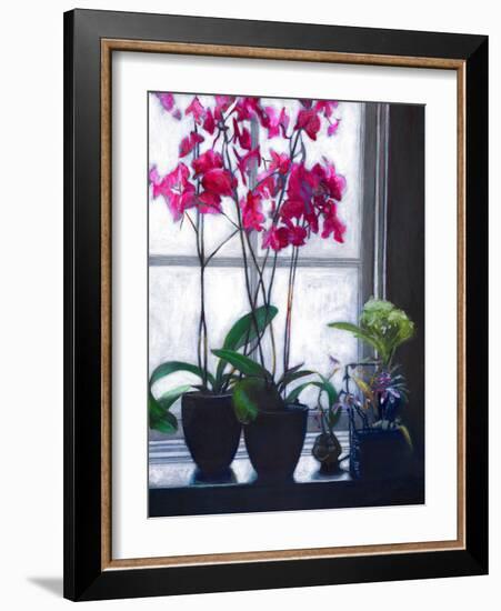 Amsterdam Window, 2021, (acrylic on board)-Helen White-Framed Giclee Print