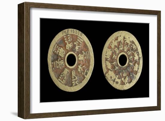 Amulette protectrice zodiacale à trigramme-null-Framed Giclee Print