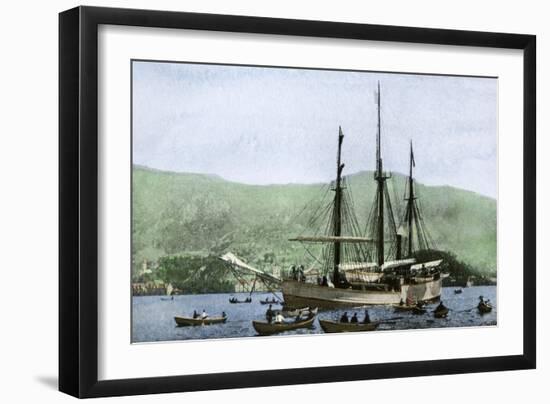 Amundsen's Ship, the "Fram," Used in His South Pole Expedition 1911, Formerly Nansen's Ship-null-Framed Giclee Print