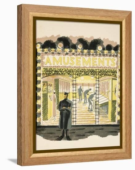 Amusement Arcade-Eric Ravilious-Framed Premier Image Canvas