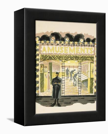 Amusement Arcade-Eric Ravilious-Framed Premier Image Canvas