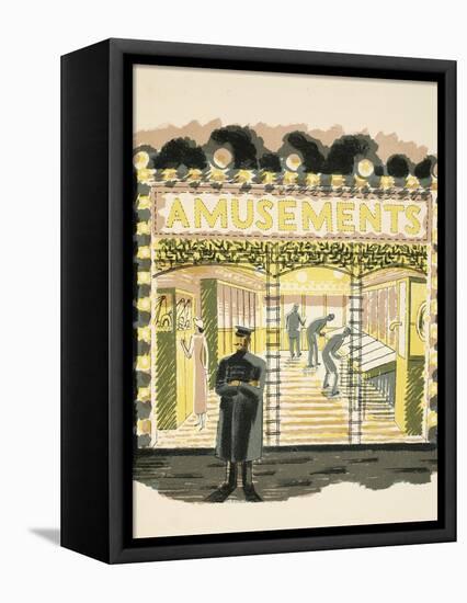Amusement Arcade-Eric Ravilious-Framed Premier Image Canvas