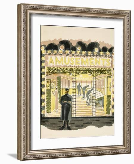 Amusement Arcade-Eric Ravilious-Framed Giclee Print