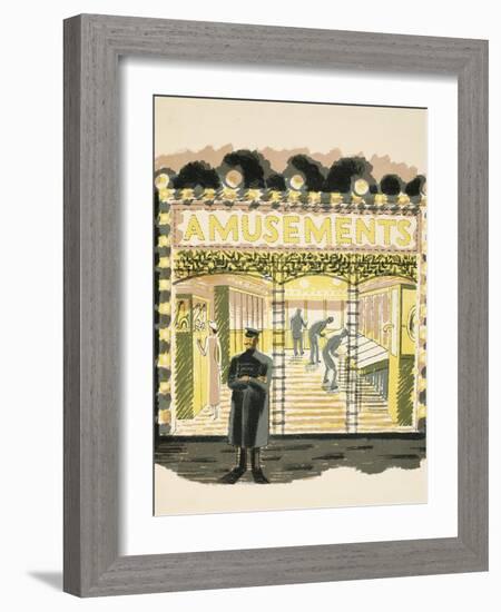 Amusement Arcade-Eric Ravilious-Framed Giclee Print