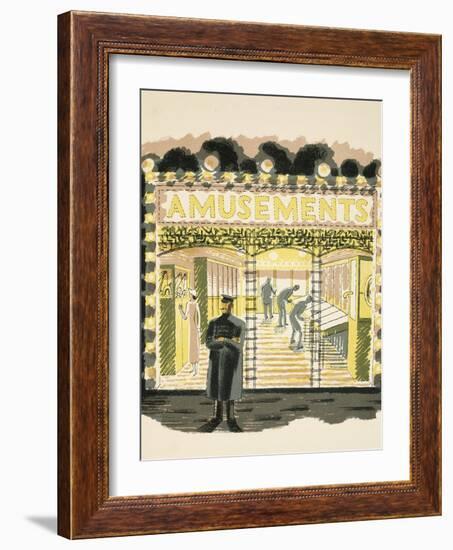 Amusement Arcade-Eric Ravilious-Framed Giclee Print