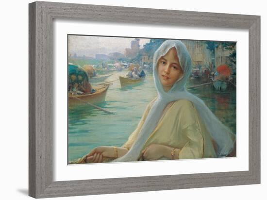 Amusement at Göksu-Fausto Zonaro-Framed Giclee Print