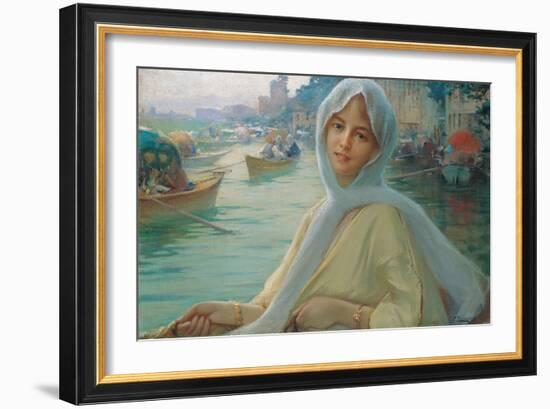 Amusement at Göksu-Fausto Zonaro-Framed Giclee Print