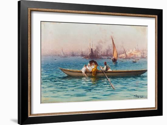 Amusement on the Caique-Fausto Zonaro-Framed Giclee Print