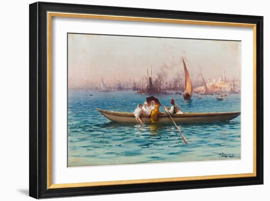 Amusement on the Caique-Fausto Zonaro-Framed Giclee Print