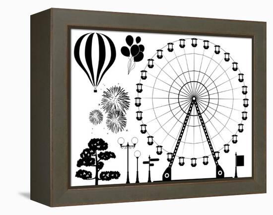 Amusement Park Elements-dmstudio-Framed Stretched Canvas