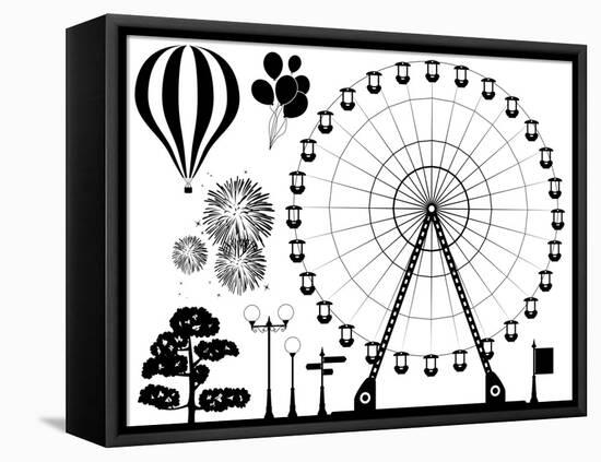 Amusement Park Elements-dmstudio-Framed Stretched Canvas