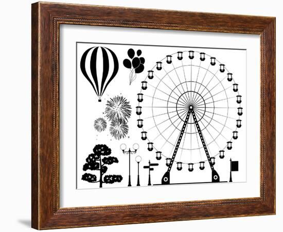 Amusement Park Elements-dmstudio-Framed Art Print