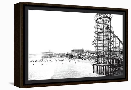 Amusement Park, Long Beach, California-William Henry Jackson-Framed Stretched Canvas