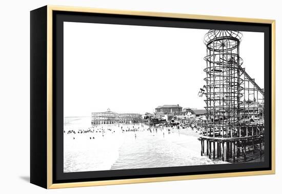 Amusement Park, Long Beach, California-William Henry Jackson-Framed Stretched Canvas