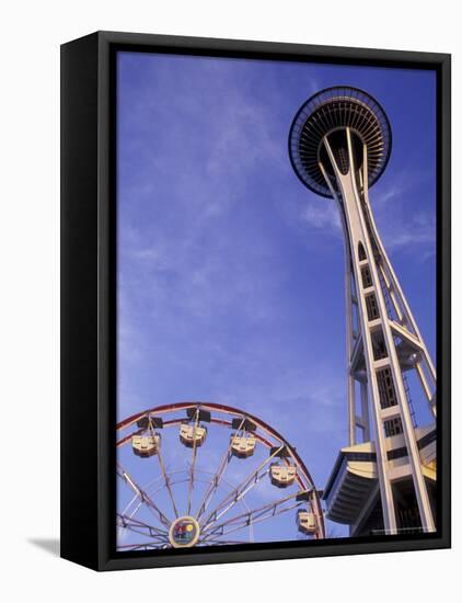 Amusement Park Ride at Seattle Center, Seattle, Washington, USA-Merrill Images-Framed Premier Image Canvas