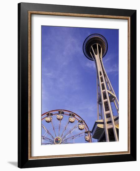 Amusement Park Ride at Seattle Center, Seattle, Washington, USA-Merrill Images-Framed Photographic Print