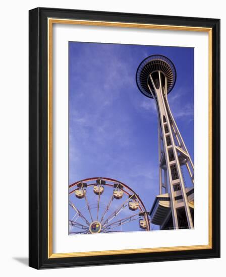 Amusement Park Ride at Seattle Center, Seattle, Washington, USA-Merrill Images-Framed Photographic Print