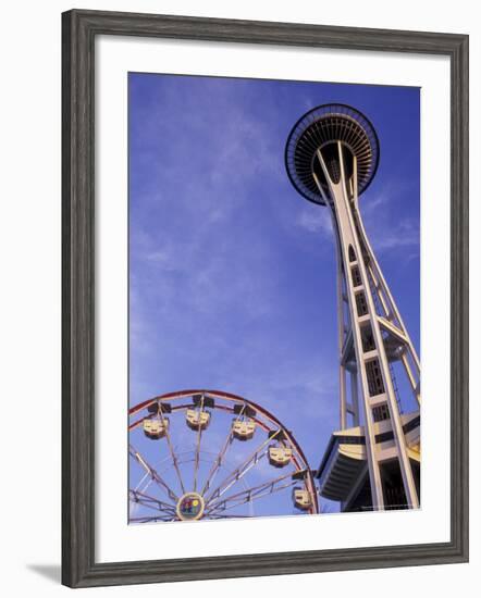 Amusement Park Ride at Seattle Center, Seattle, Washington, USA-Merrill Images-Framed Photographic Print
