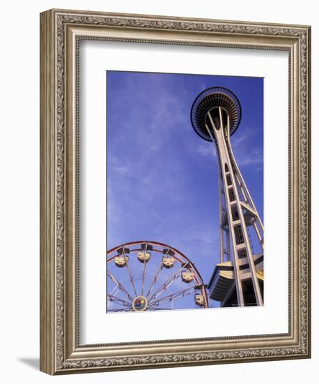 Amusement Park Ride at Seattle Center, Seattle, Washington, USA-Merrill Images-Framed Photographic Print