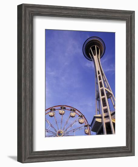 Amusement Park Ride at Seattle Center, Seattle, Washington, USA-Merrill Images-Framed Photographic Print