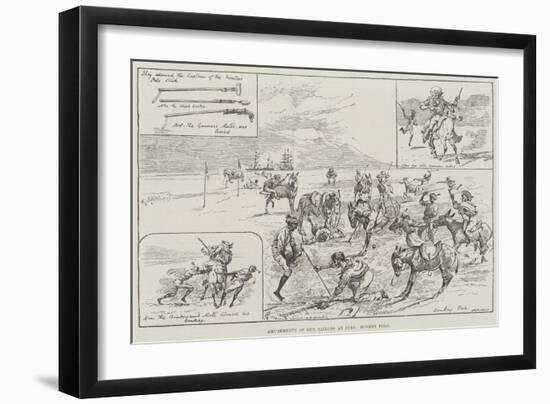 Amusements of Our Sailors at Suez, Donkey Polo-Alfred Courbould-Framed Giclee Print