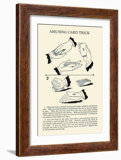 Amusing Card Trick-null-Framed Art Print